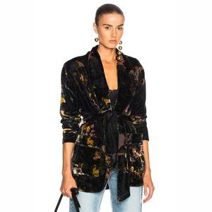 Mother The Wrap Up Velvet Floral Jacket